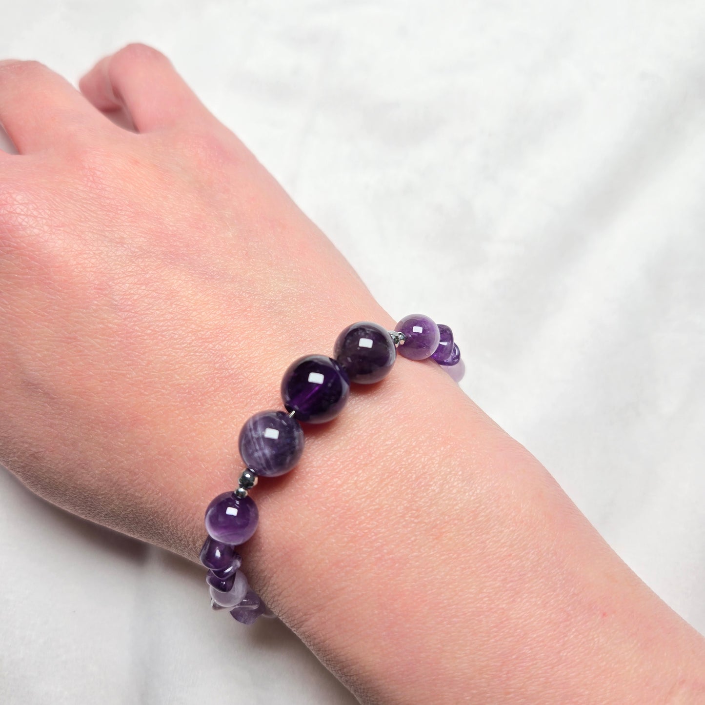 Amethyst, Lavender Amethyst & Madagascar Rose Quartz CROWN #1 Floranna