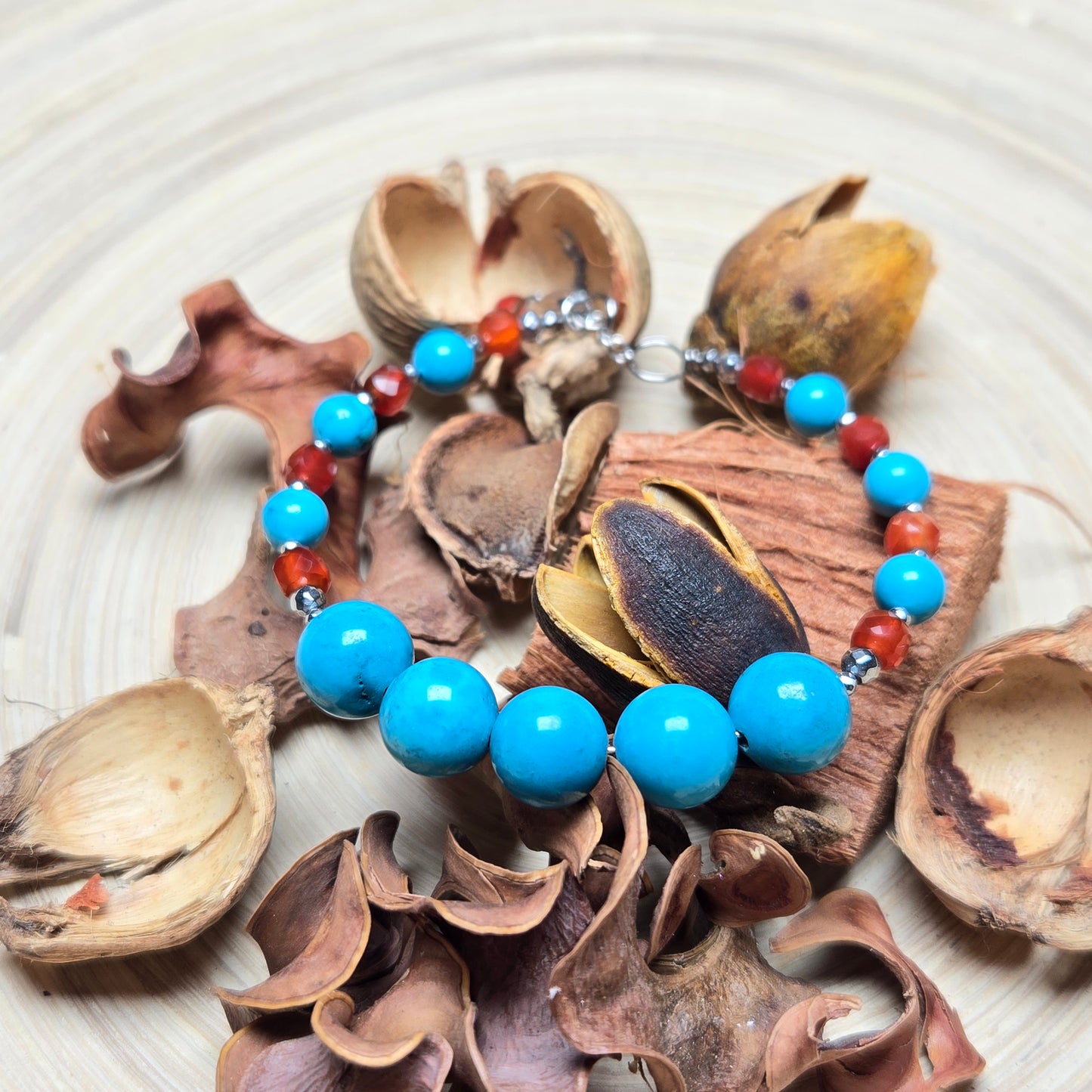 Turquoise & Carnelian CROWN #4