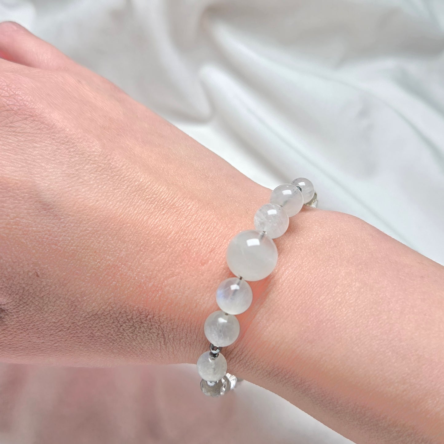 White Phantom Quartz, Moonstone & Labradorite CROWN #8