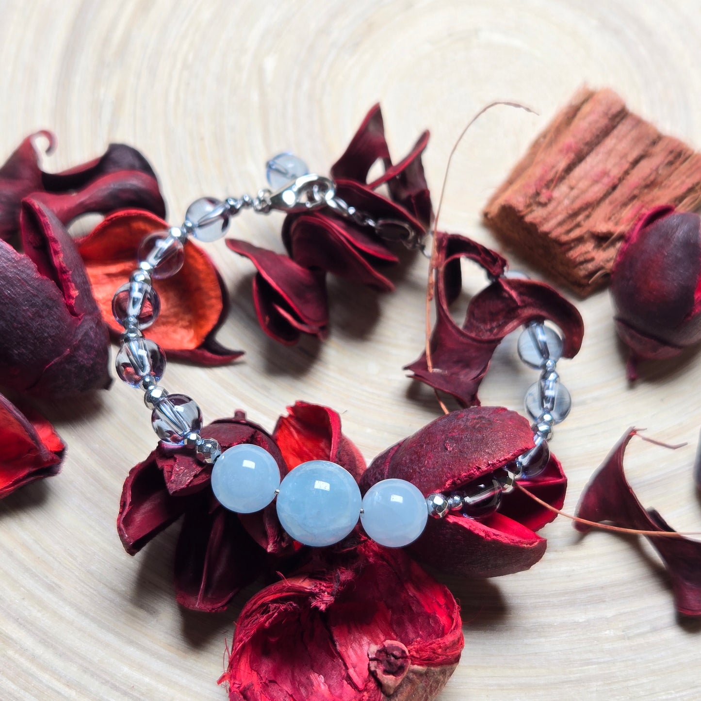 Aquamarine & Topaz CROWN #24 Floranna crystal Gift