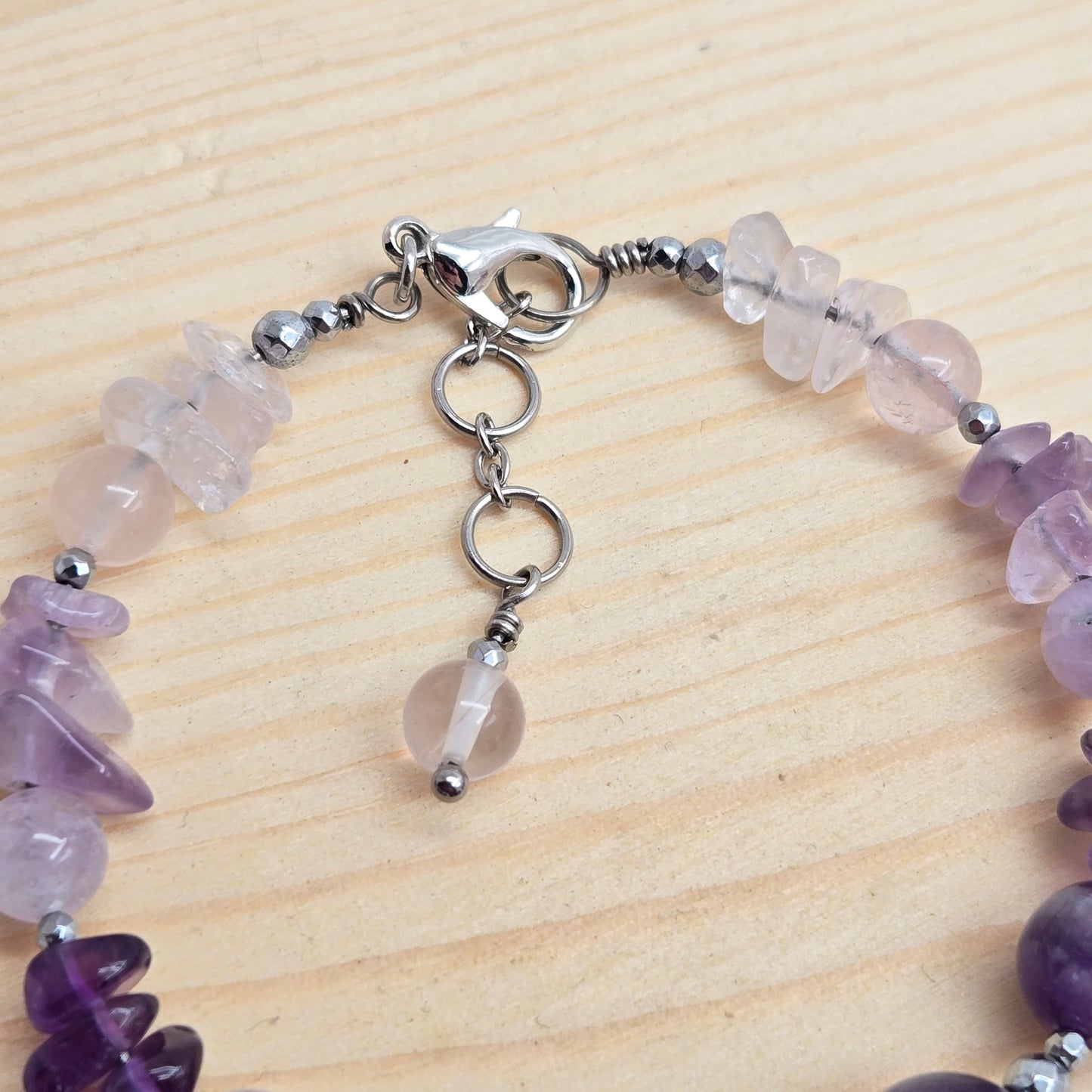 Amethyst, Lavender Amethyst & Madagascar Rose Quartz CROWN #1 Floranna