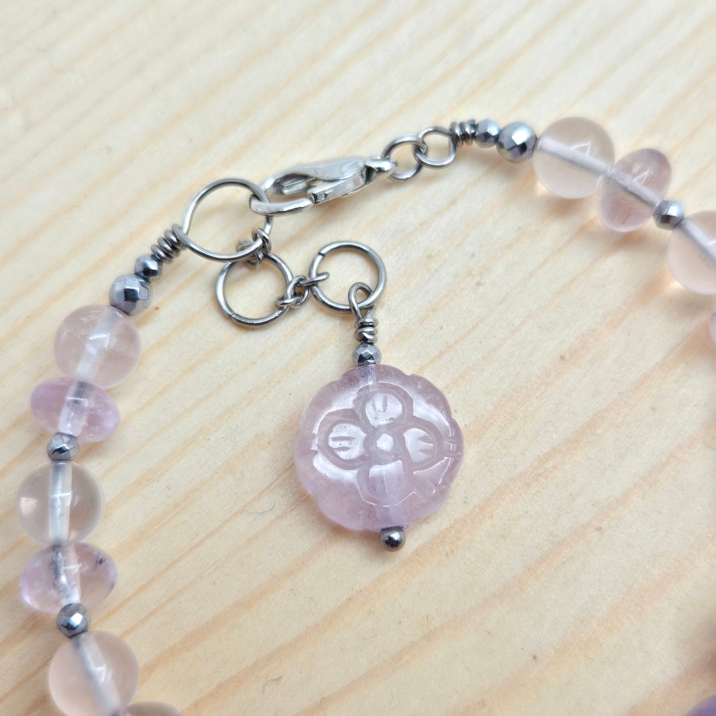 Su Fluorite, Lavender Amethyst & Madagascar Rose Quartz CROWN #10