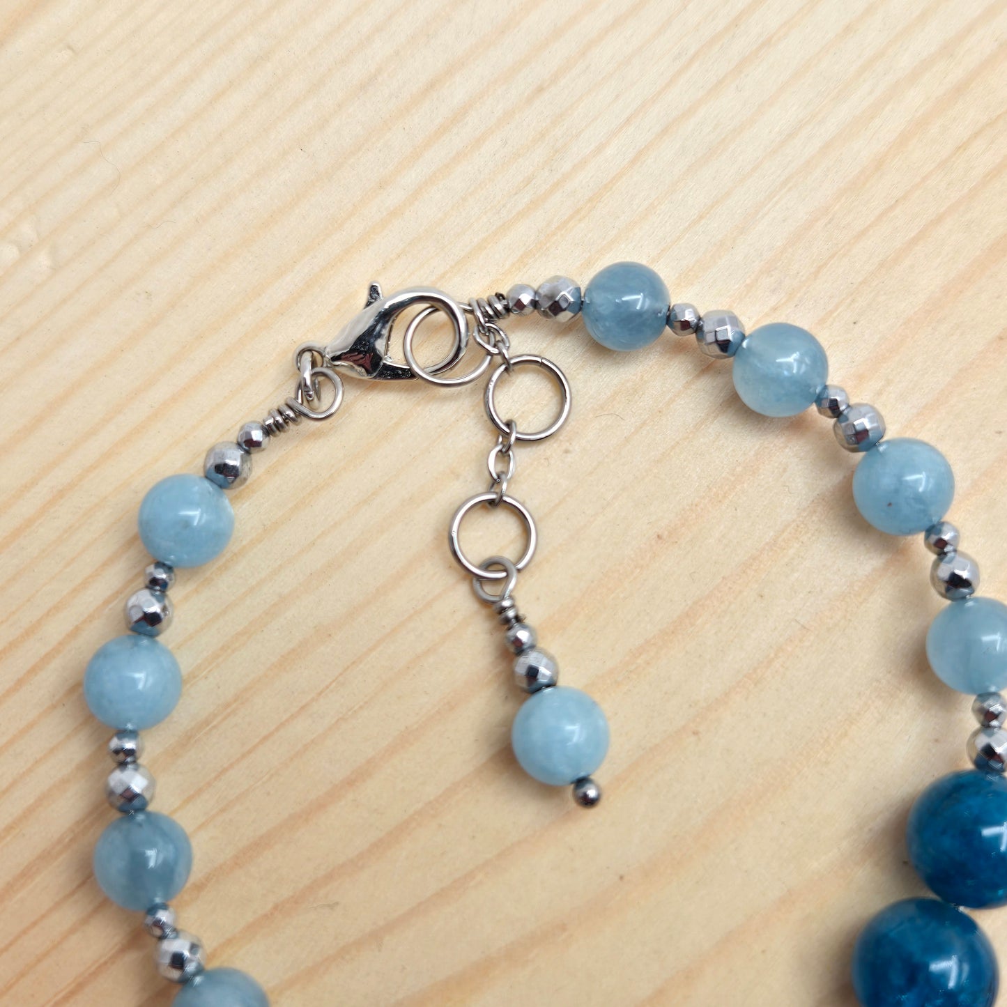 Aquamarine & Apatite CROWN #18 Floranna crystal Gift