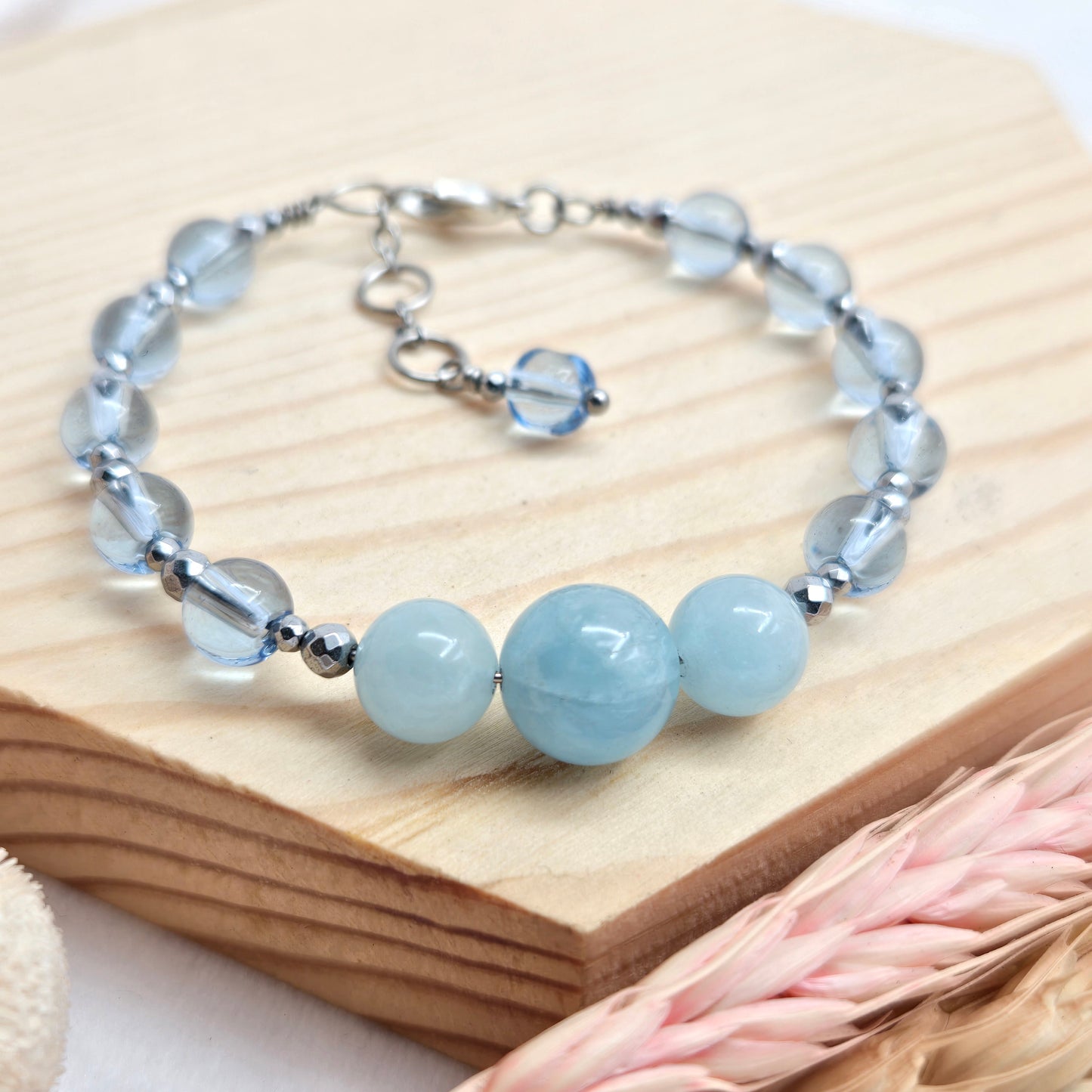 Aquamarine & Topaz CROWN #24 Floranna crystal Gift
