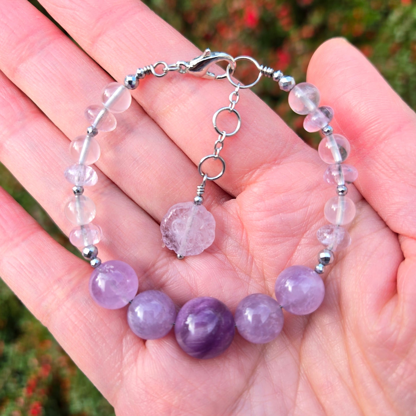 Su Fluorite, Lavender Amethyst & Madagascar Rose Quartz CROWN #10