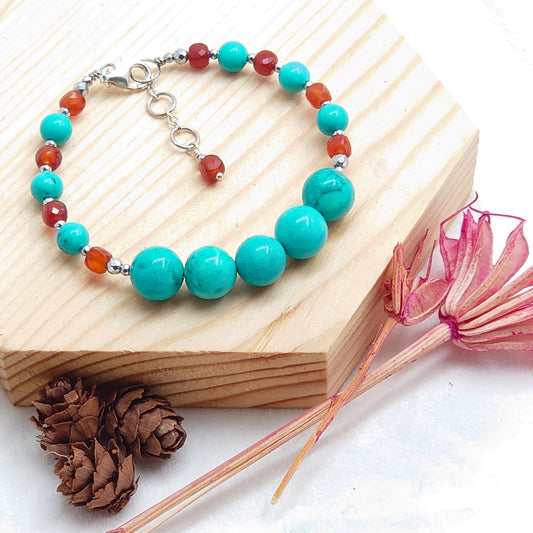 Turquoise & Carnelian CROWN #4